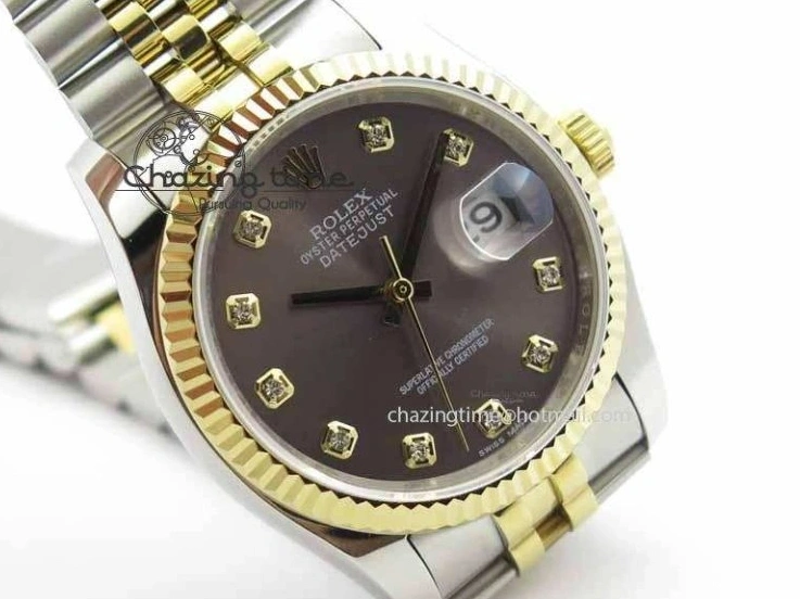 0521 DateJust 116234 SS YG BP Best Edition Gray Dial Diam Markers On SS YG Bracelet SA ZipUp 3745
